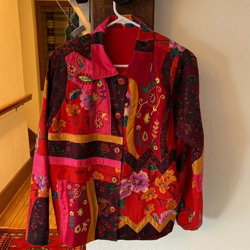 Colorful Floral Patchwork Jacket - Picture 4 of 11